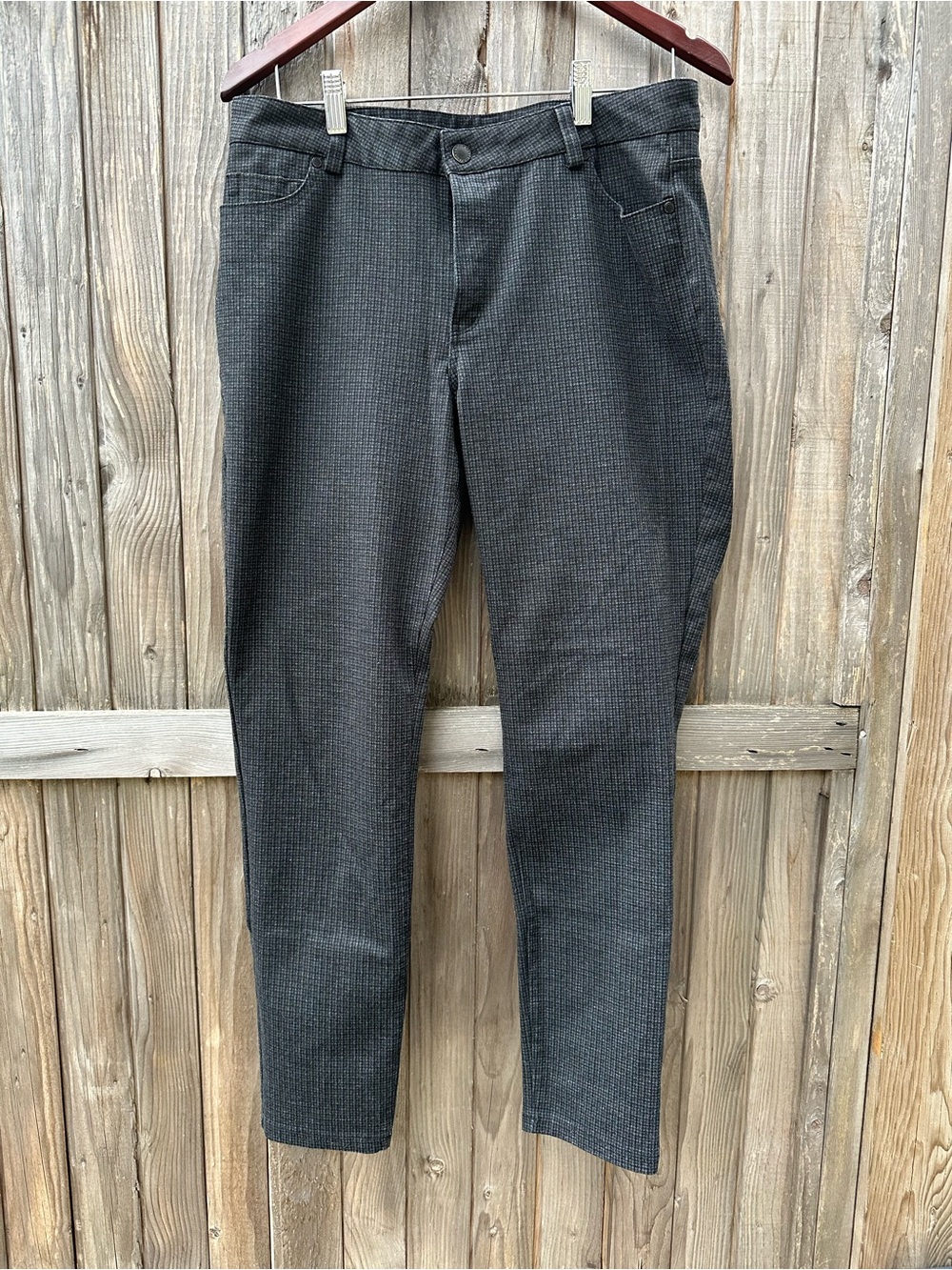 Karl Lagerfeld Charcoal Pinstripe Cropped Jeans
